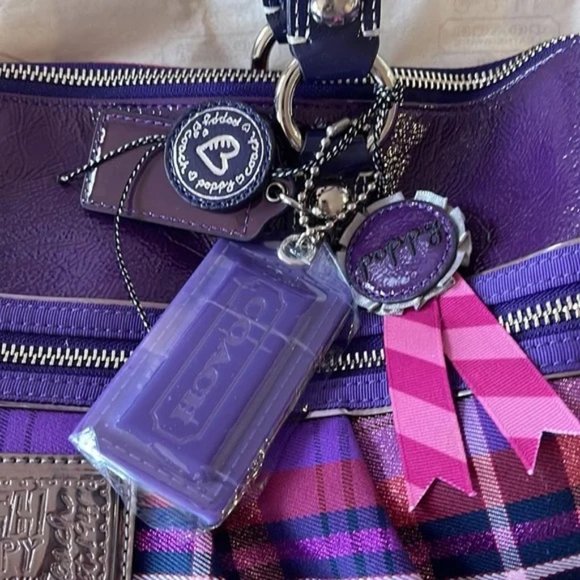 Coach Poppy Tartan Plaid Glam Tote Bag, New without Tag, Never worn - Picture 11 of 14